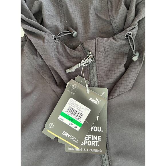 Puma Men's Run Cooladapt Full Zip Jacket Black 520848 01 Size L NWT - Picture 4 of 12